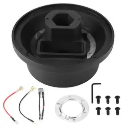 Quick Release Car Steering Wheel Hub Adapter Kit - For Ford Fiesta & for Mustang - Durable Aluminum Alloy - Sleek Black Design