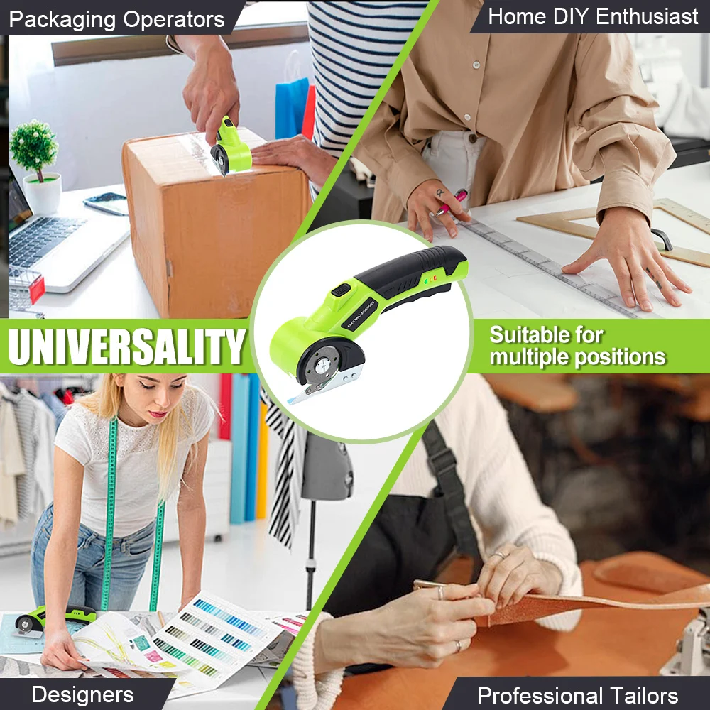 

2000mAh Electric Lithium Battery Scissors Electric Circular Knife Cutting Machine USB Charging Quick Cutting Of Fabric Leather