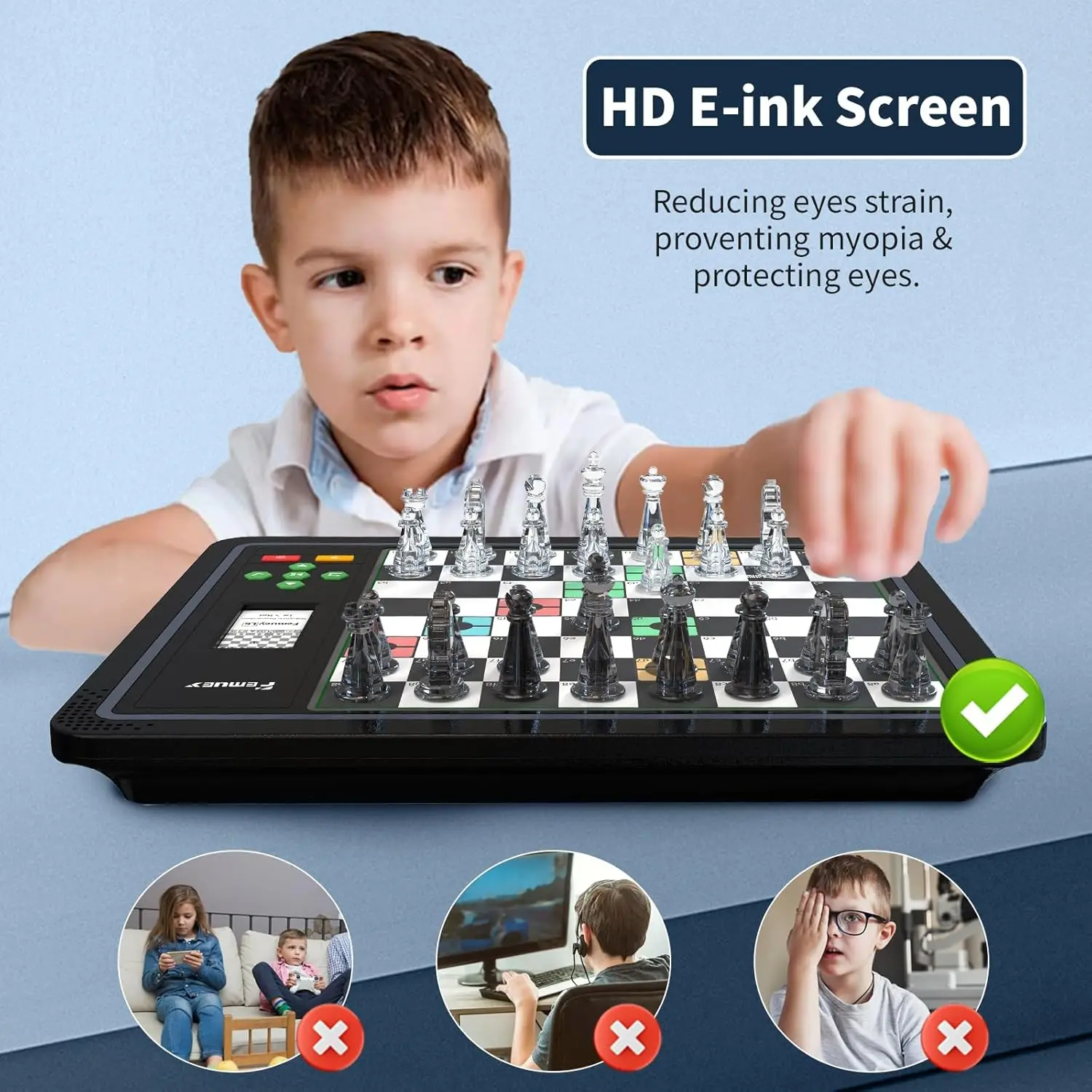 Computer Chess Game, Electronic Chess Game, LEDs,Built-in Battery, Great Partner