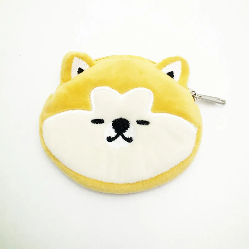 1Pcs Mini Cute Japanese Akita Dog Plush Purse Storage Bags Creative Cartoon Bear Stuffed Animal Toy For Kids Gift