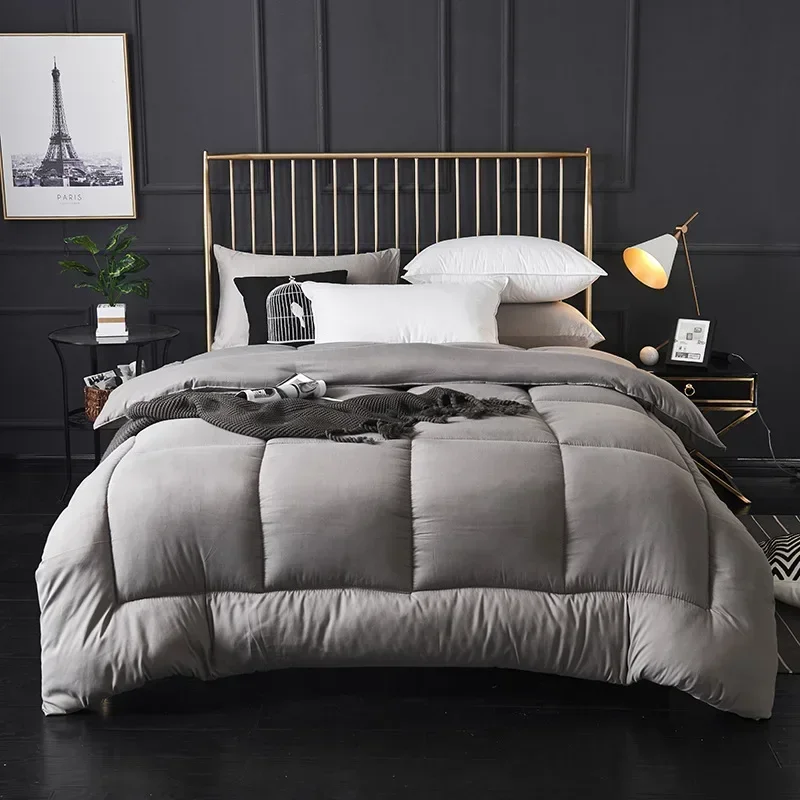 Bedding Duvet Winter Thick Comforter Washable Microfiber Bedding Comforter with Corner Tabs Small Queen King Size Warm Blankets