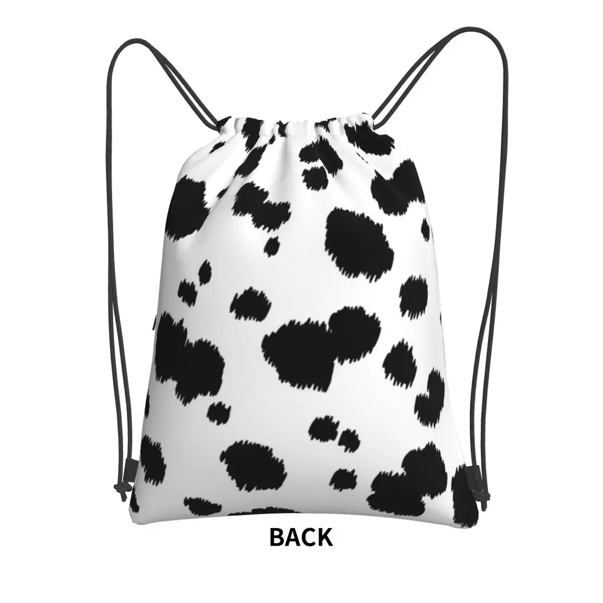 Dalmatian Dog Texture Backpacks Fashion Drawstring Bags Storage Bag Book Bags for Man Woman School