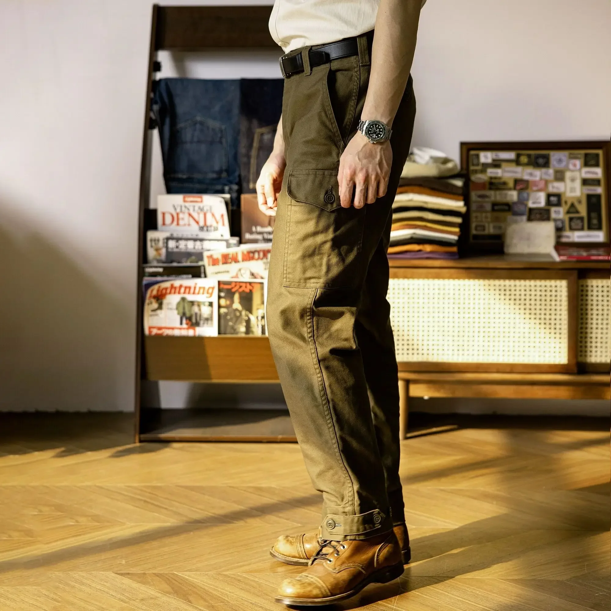 FW-0003 Mens Cotton High Quality Casual Military Stylish Trousers Mans Vintage Avatar Flight Cargo Pants