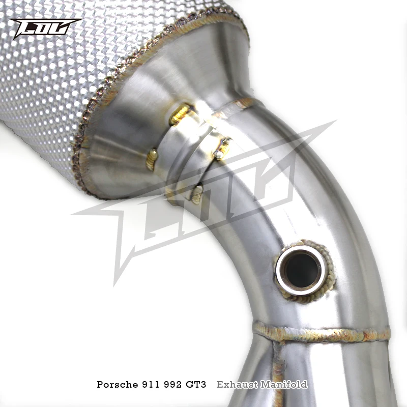 Auto Catted Spruitstuk Header voor Porsche 911 992 Carrera GT3 4.0 2017-2024 Motor High Flow Katalysator Downpipe header Race Uitlaat