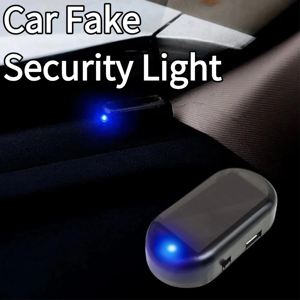 

1Pcs Car Fake Security Light Solar Powered Simulated Dummy Alarm Wireless Warning Anti Theft Lamp LED Flashing Lights