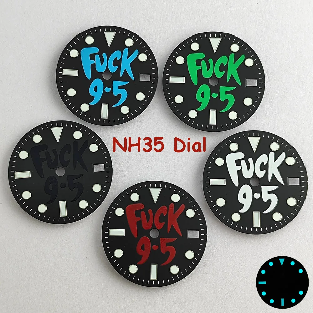 28.5mm dial NH35 dial SUB black dial suitable for NH35NH36 automatic mechanical movement inlaid watch pointer watch dial