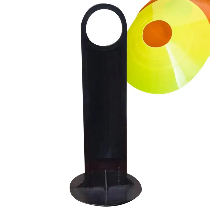 Estante de cono de disco de Entrenamiento de fútbol, soporte de cono de fútbol multiusos, marcador de entrenamiento de agilidad, soporte de cono de fútbol negro para