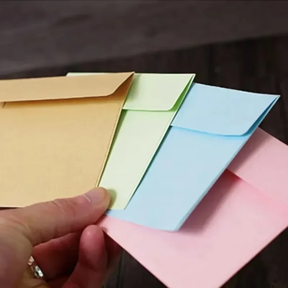 Mini Enveloppe Carrée en Papier Kraft de 10x10cm, Fournitures de Bureau pour Étudiant et Anniversaire, 20 Pièces