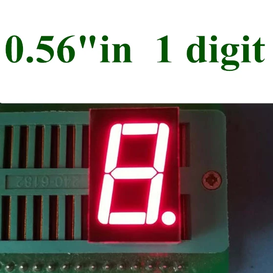 

20PCS 7 Segment 0.56" 0.56in RED LED Display 0.56 inch 1 Bit Digital Tube Plastic Metal Common Cathode/anode