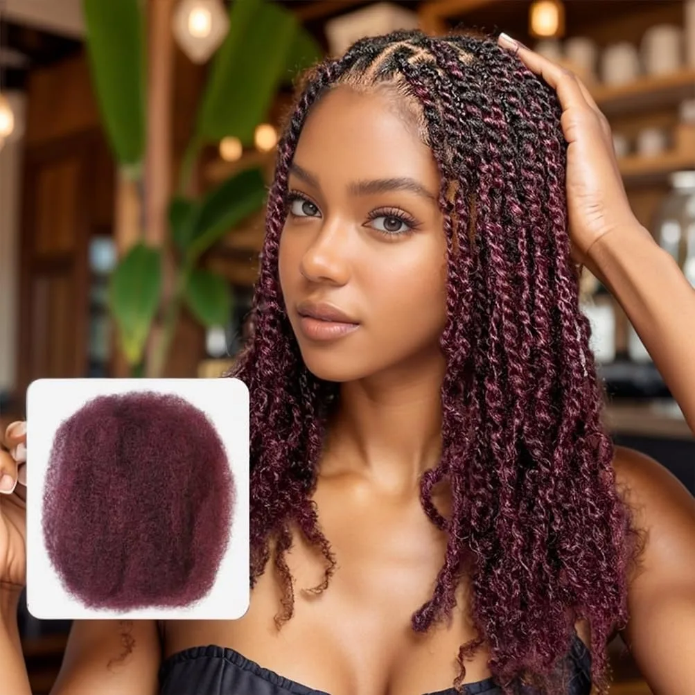 

Перуанские кудрявые вьющиеся объемные волосы для Mini Twist Remy, склад в США, премиальные афро-кудрявые вьющиеся человеческие волосы для плетения