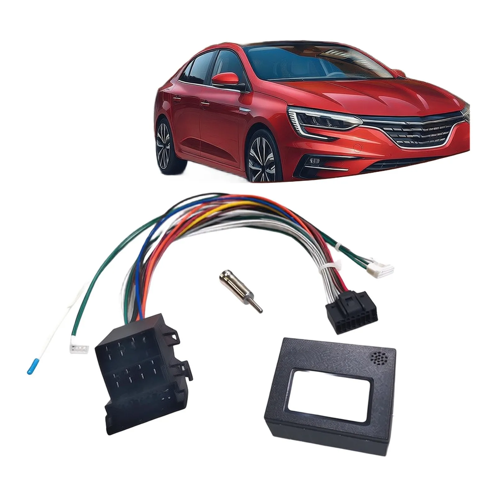 For MEGANE 2 Car Radio Canbus Adapter Box with Power Cable Supporting 12V System for Reliable Radio Connection