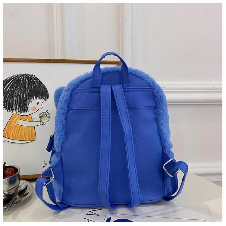 Disney Stitch New Plush Backpack Cartoon Fashion 3D Mini Women's Backpack Large Capacity Cute Children's Schoolbag High Quality