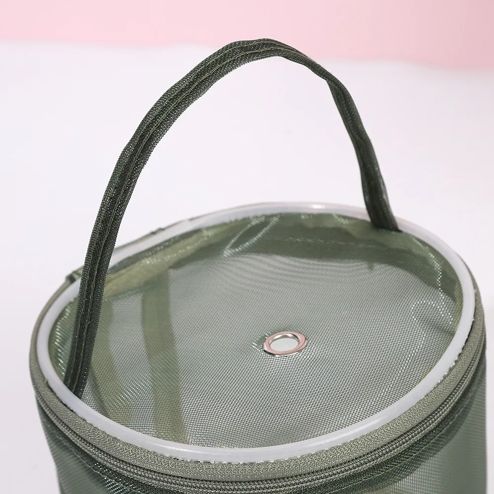 Round Yarn Storage Mesh Bag Lightweight Portable Knitting Wool Yarn Bags Hollow Mesh Yarn Crochet Organizer For Crochet, Sewing