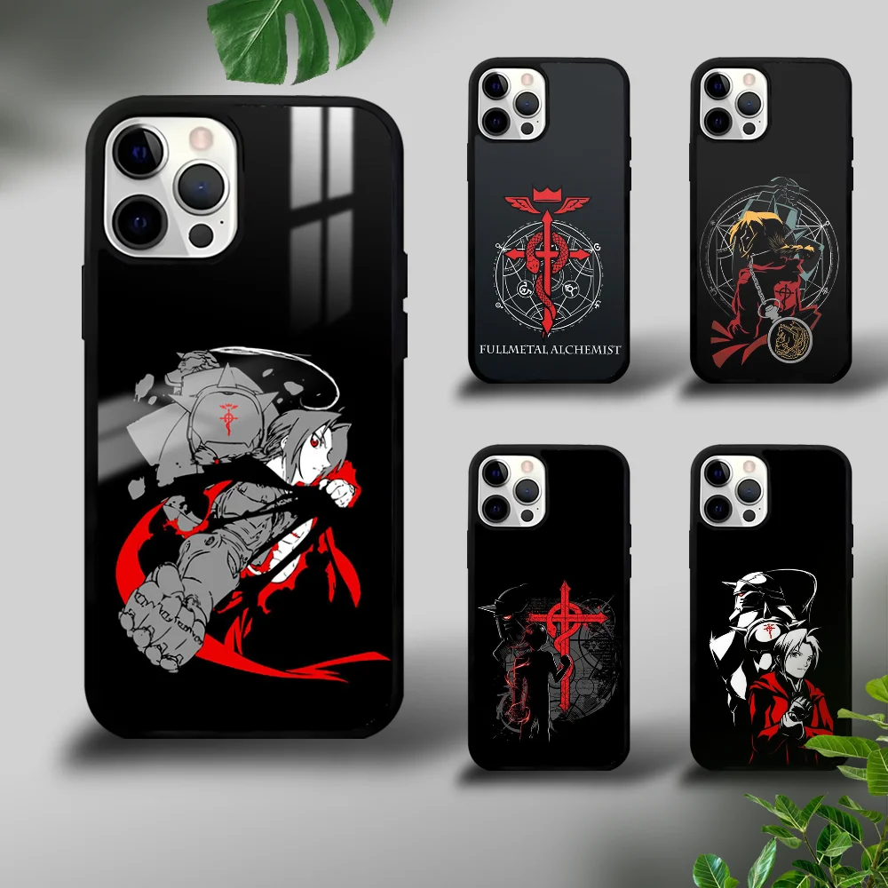 

Anime F_Fullmetal A_Alchemist Phone Case For iPhone 16 15 14 13 12 11 Pro Xs Max Mini Plus Celulares Hard Funda