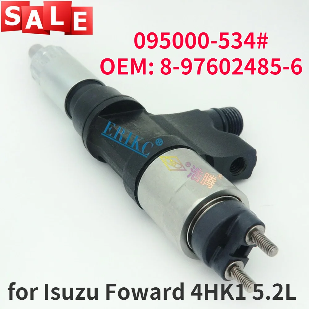 

ERIKC Fuel Injection Assembly 5344 Diesel Injector 095000-5344 8-97602485-6 for Isuzu Foward 4HK1 5.2L