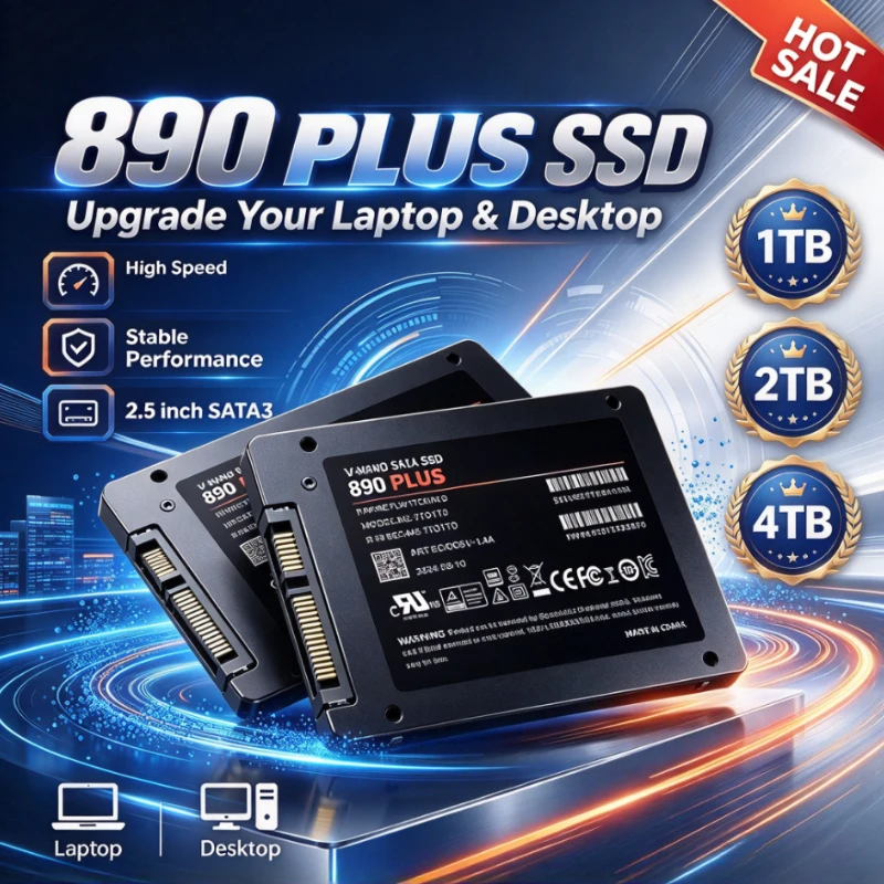 Original 890 PLUS Internal Solid State Drive  SATA3 SSD 1TB 2TB 4TB 2.5 Inch Hard Disk Solid State Drive for Laptop Desktop