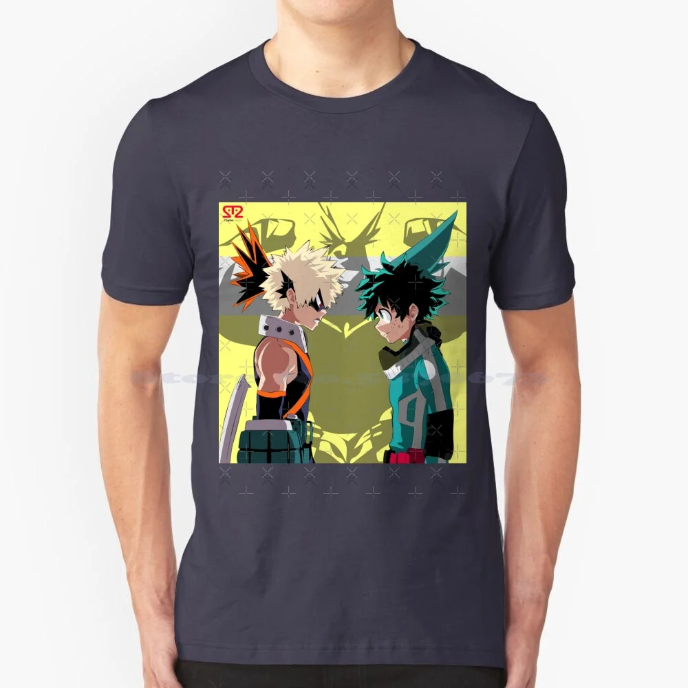 Boku No Hero Academia T Shirt 100% Cotton Tee Boku No Hero Academia Anime Deku Bakugou Allmight Midoriya Izuku Myhero Kimetsu