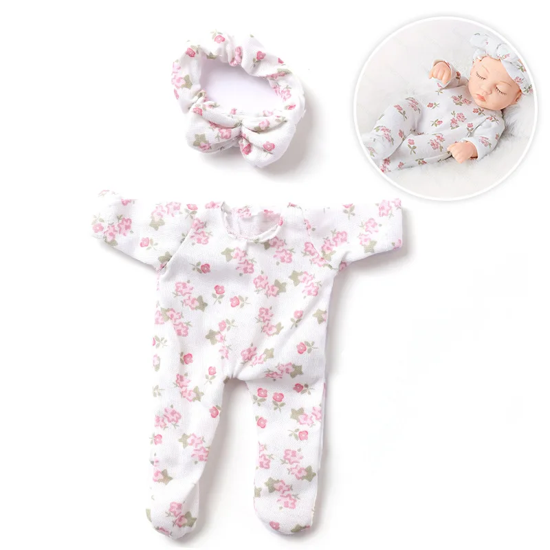 

7-inch 18cm realistic mini doll clothes, small-sized vinyl reborn doll dress-up clothes