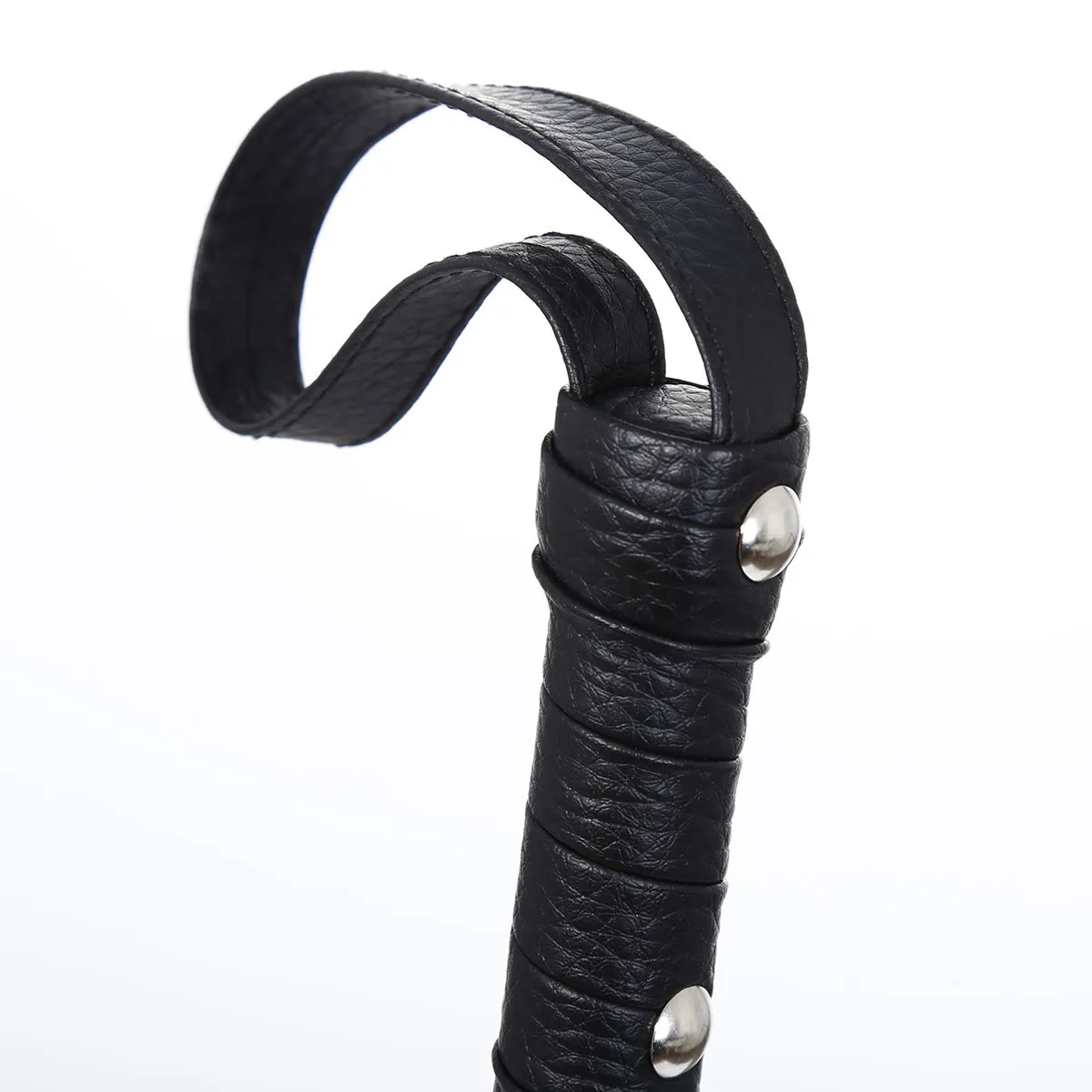 59Cm Pu Leer Paard Zweep, Punk Klinknagel Bull Whip Paard Training Crop Paardensport Rijden Paardensport Met Polsband