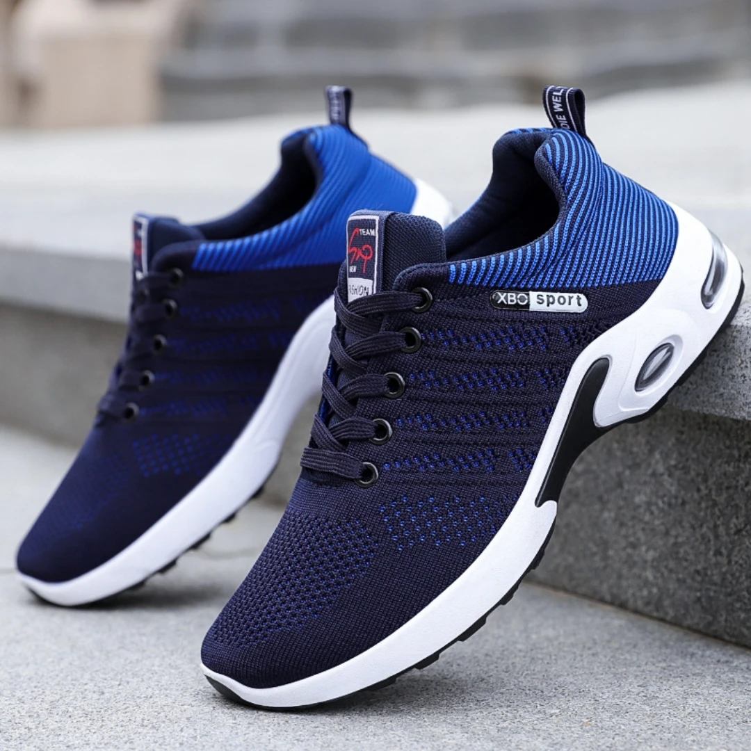 Men's Trendy Breathable Lace-Up Running Shoes Korean Light Casual Sports Sneakers