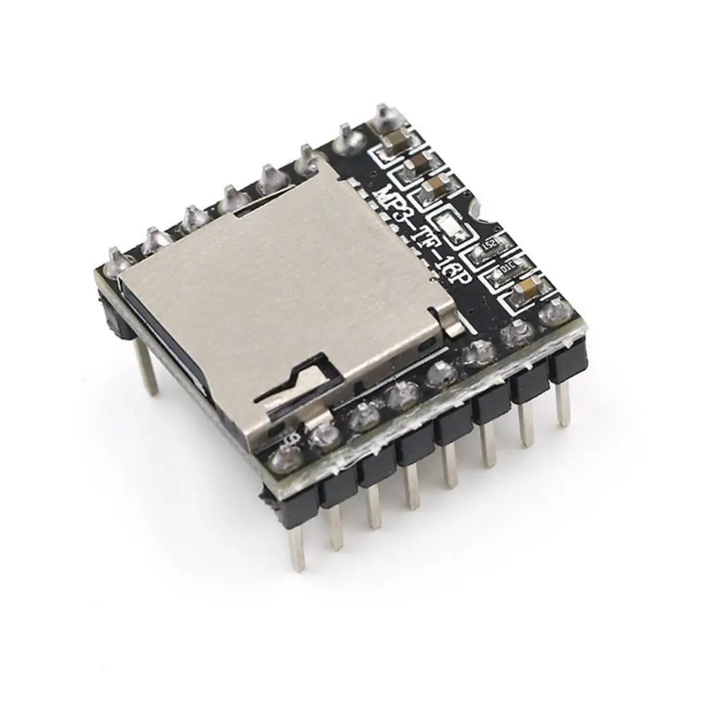 MP3-Player-Modul DFPlayer Mini MP3-Sprach-Dekodierungsplatine, unterstützt TF-Karte, U-Disk IO/serielle Schnittstelle/AD für Arduino Diy Kit DF Play