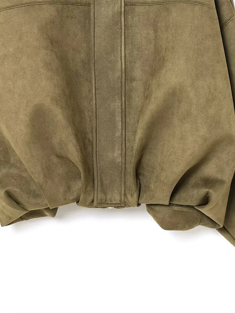 ยุโรปและสไตล์อเมริกันฤดูใบไม้ผลิใหม่แนวโน้มแฟชั่นผู้หญิงสบายๆหนังนิ่มผลเสื้อนักบิน