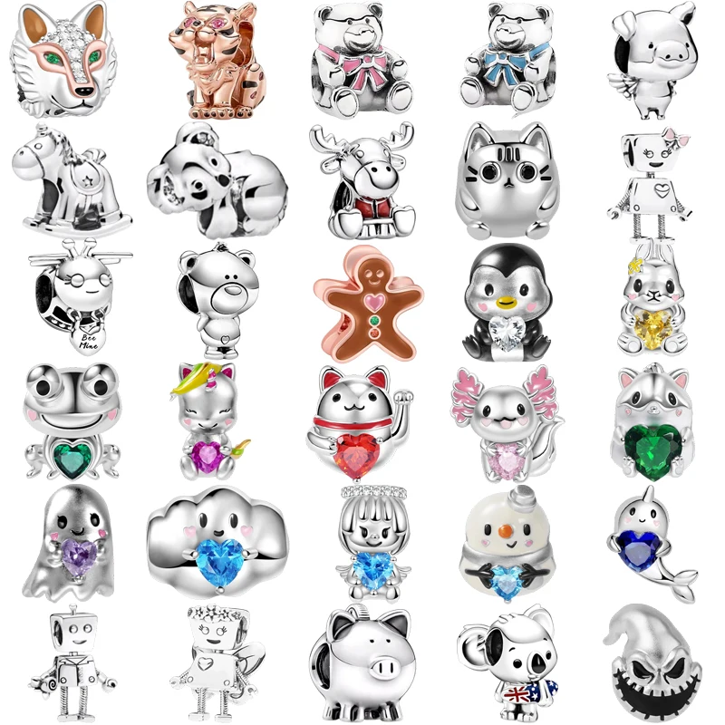 مجوهرات نسائية جديدة مناسبة للتصميم الأصلي: شبح القلب الأرجواني، القلب البطريق وخرز ساحر Axolotl للسوار والقلادة #1