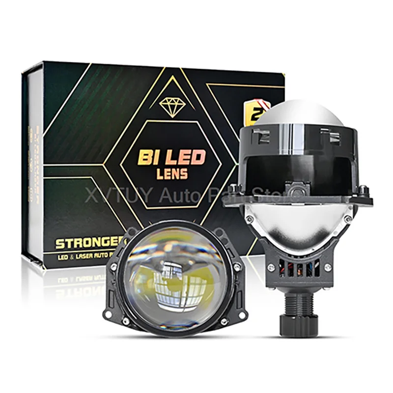 

3Inch Car LED Headlight Lossless Bifocal Lens 55W Single Lamp Cup for H4 H7 Motorcycle Head Lights Super Bright Heat Dissipation