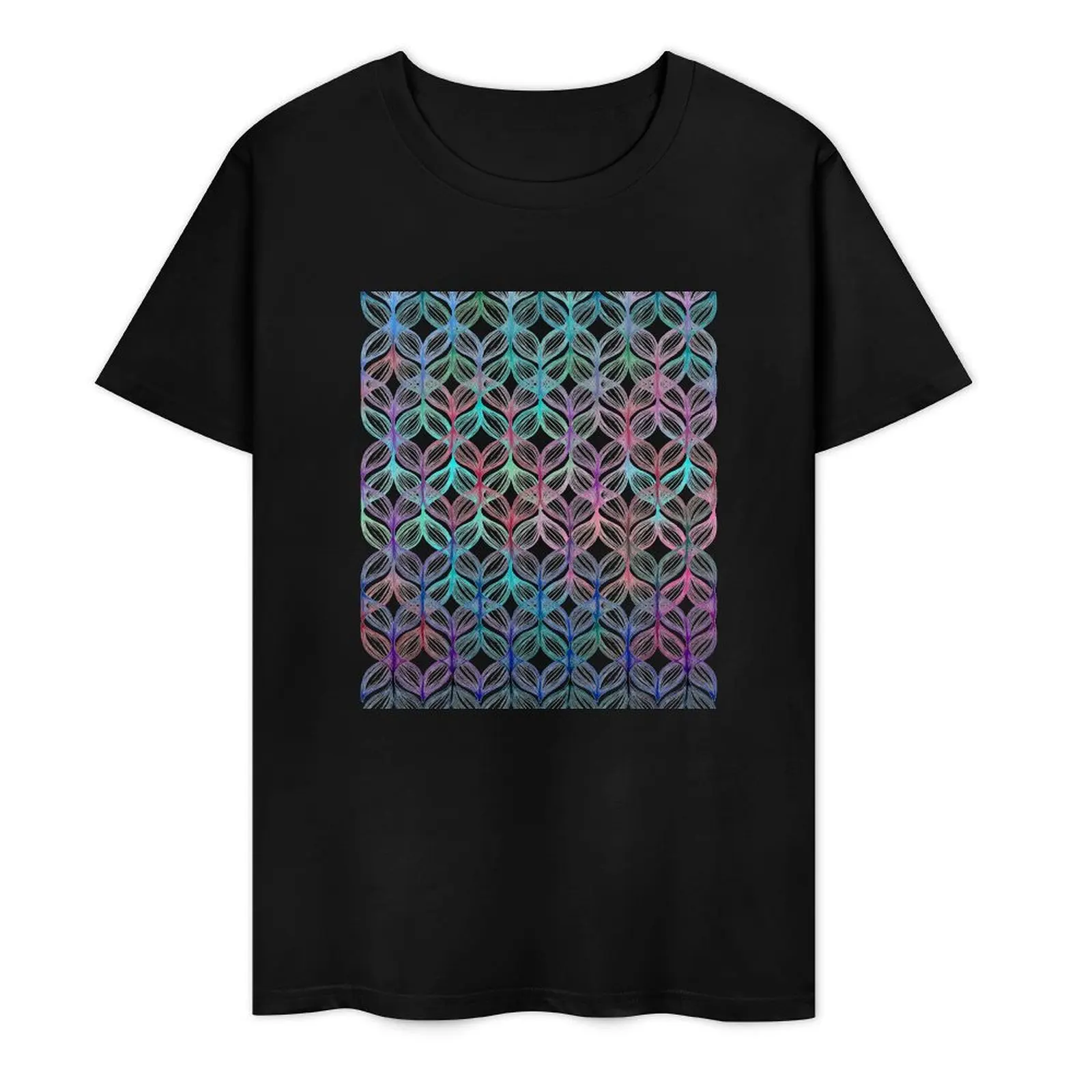 Mermaid's Braids - a colored pencil pattern T-Shirt summer top aesthetic clothes plain mens cotton t shirts