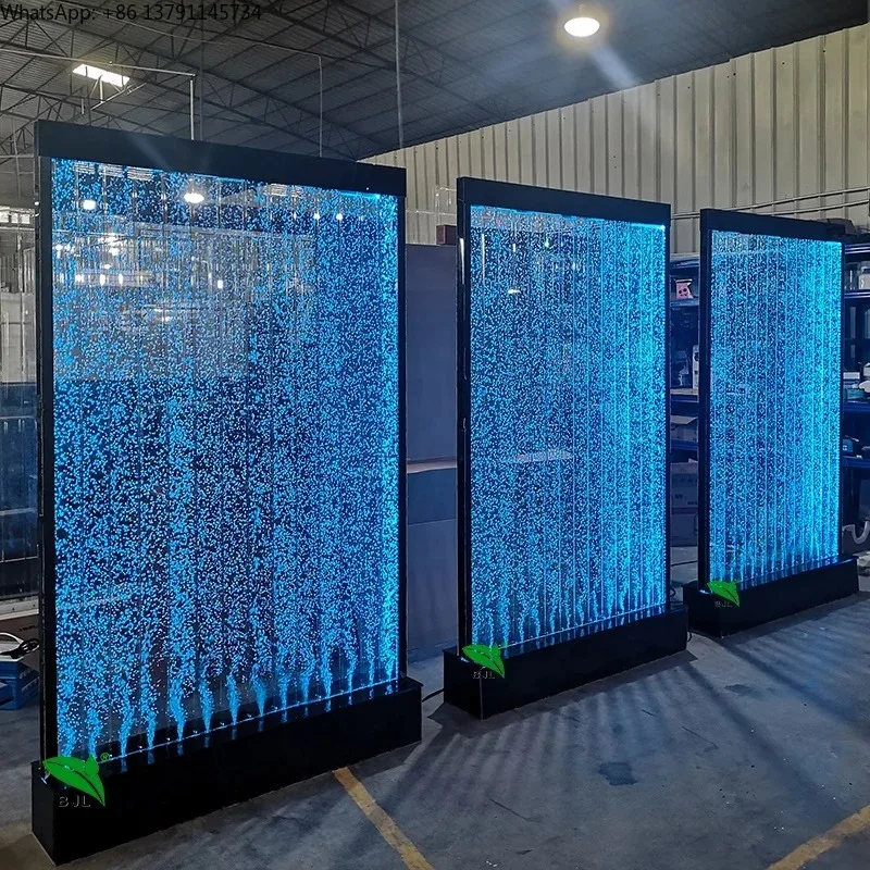 

Customization.Modern Luxury Led Acrylic Aquarium Water Bubble Wall Screen Room Divider Home Decor