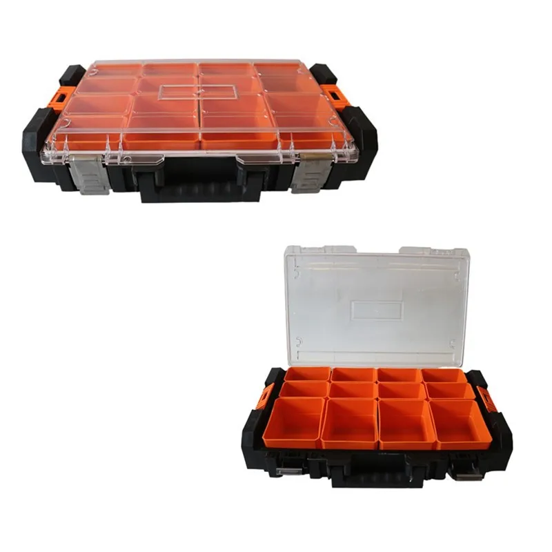 Large Capacity Four-Layer Stackable Plastic Storage Box Thickened Multi-Functional Toolbox Wheels Outdoor Home Garden
