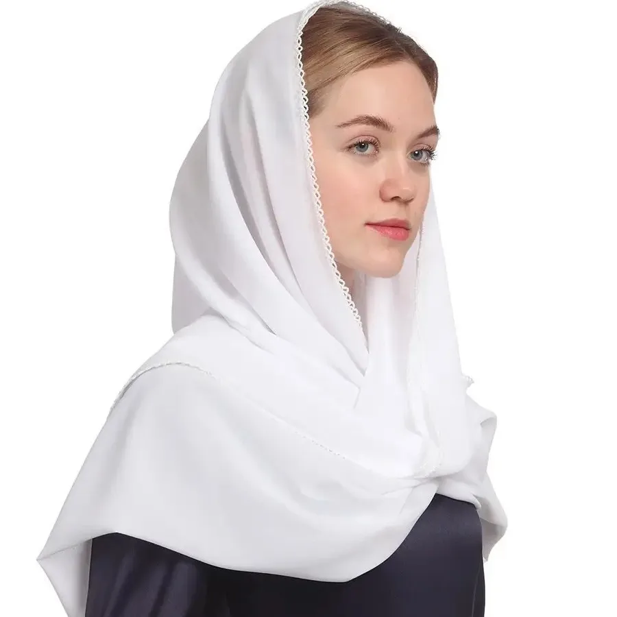 

Сплошной цвет жемчужный шифоновый шарф-хиджаб с изогнутыми краями, вязаный крючком шарф, элегантный платок, шаль, головной платок, повязки на голову для женщин