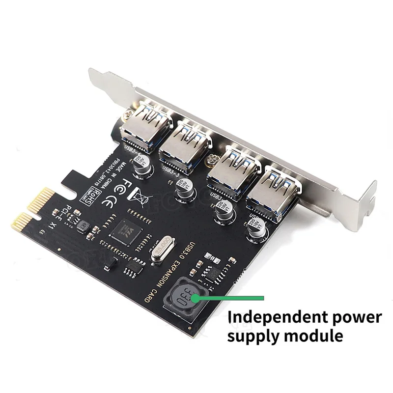 4 Port USB 3.0 PCI-E Expansion Card PCI Express PCIe USB 3.0 HUB Adapter 4-Port USB3.0 Controller USB 3 0 PCI e PCIe Express 1X
