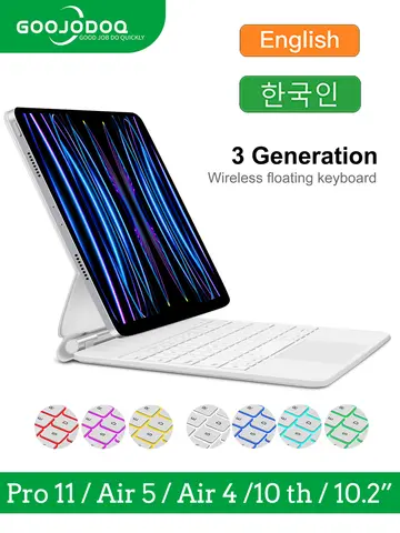 GOOJODOQ Magic Keyboard for iPad Pro 11 2024  Air 4 Air 5 Air 6 for iPad 12.9 10th Generation 6th 5th 4th 3rd Gen Cover Case