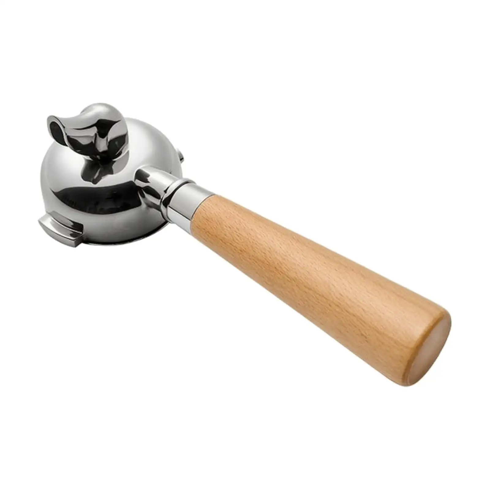 Wood Handle Espresso Portafilter 58mm Single Spout Filter Holder for Coffee Machine Home Cafe Use