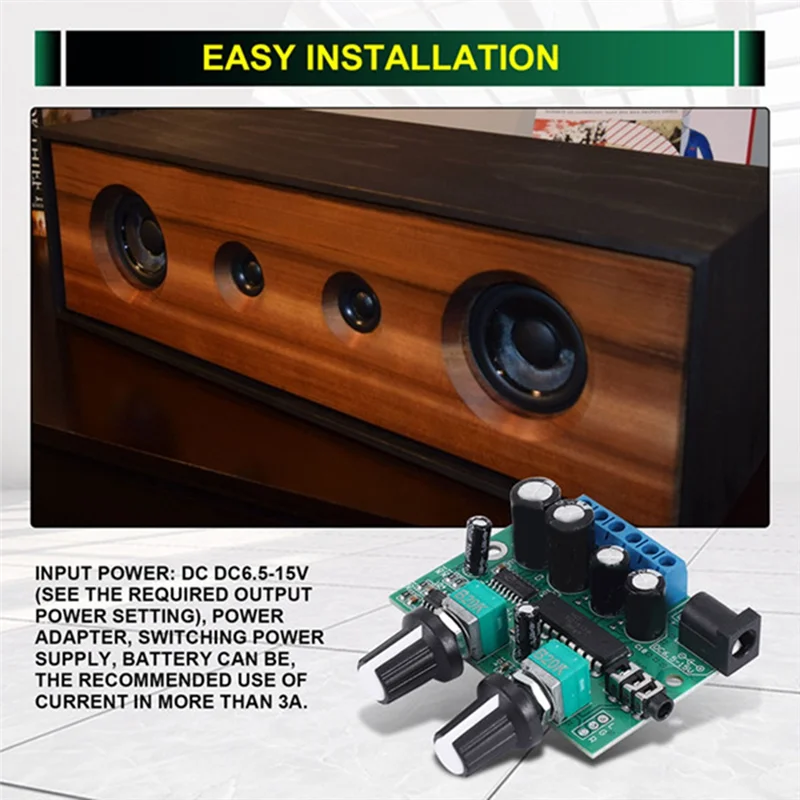 5Pcs 2.1 서브 우퍼 앰프 오디오 보드 6Wx2 + 25W 미니베이스 앰프 HIFI YD1517P 4-6 "40W 서브 우퍼 스피커 DIY-TCE