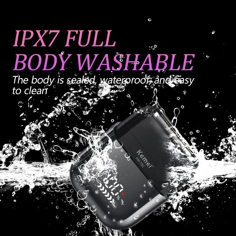 Golarka elektryczna Kemei Mini przenośna golarka elektryczna maszynka do golenia dla mężczyzn USB akumulatorowa wodoodporna golarka do biura podróży km-t20