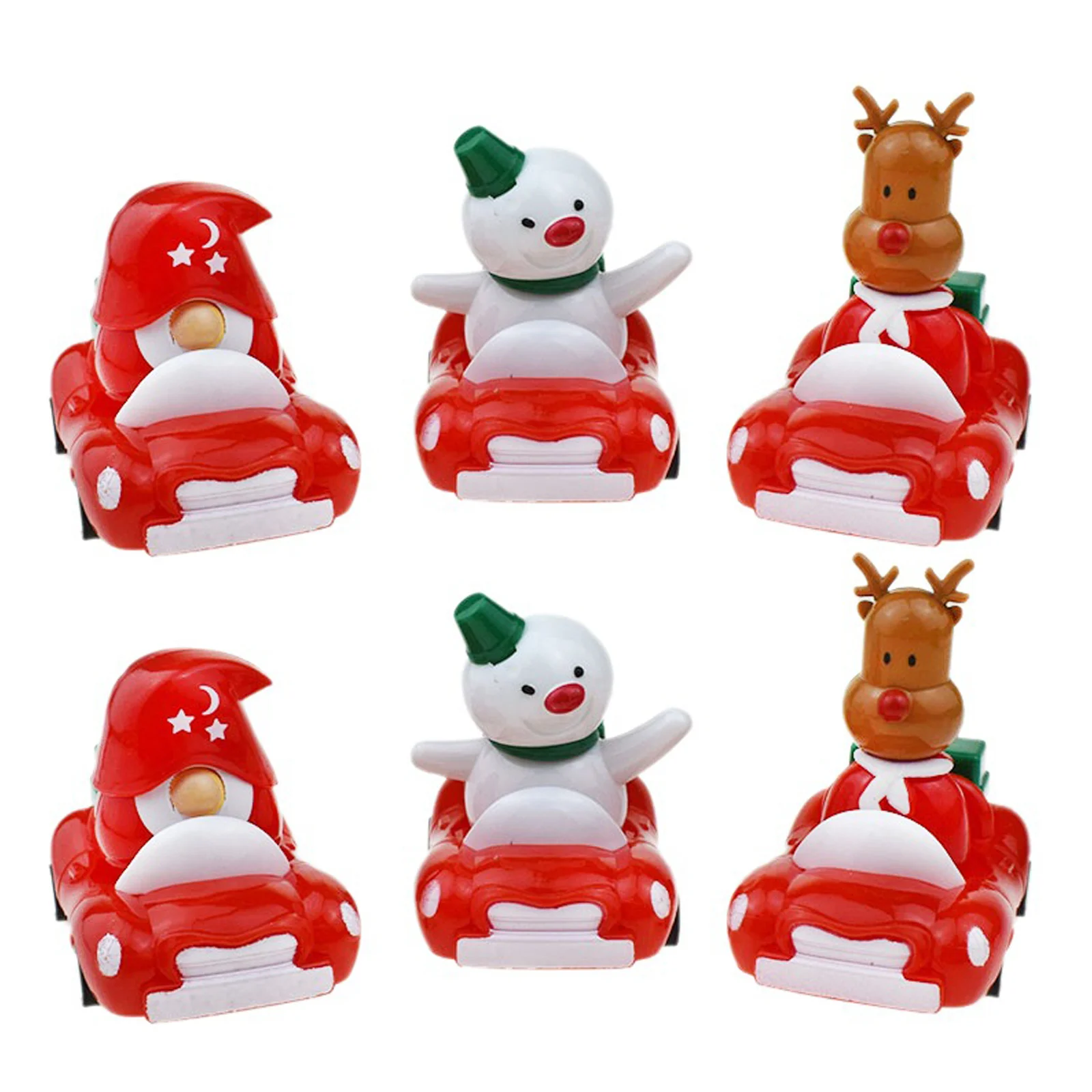 6 قطعة عيد الميلاد الصغيرة التراجع سيارات سانتا كلوز ثلج تصميم الاحتكاك بالطاقة سباق السيارات للبنين عطلة لوازم الحفلات جودي