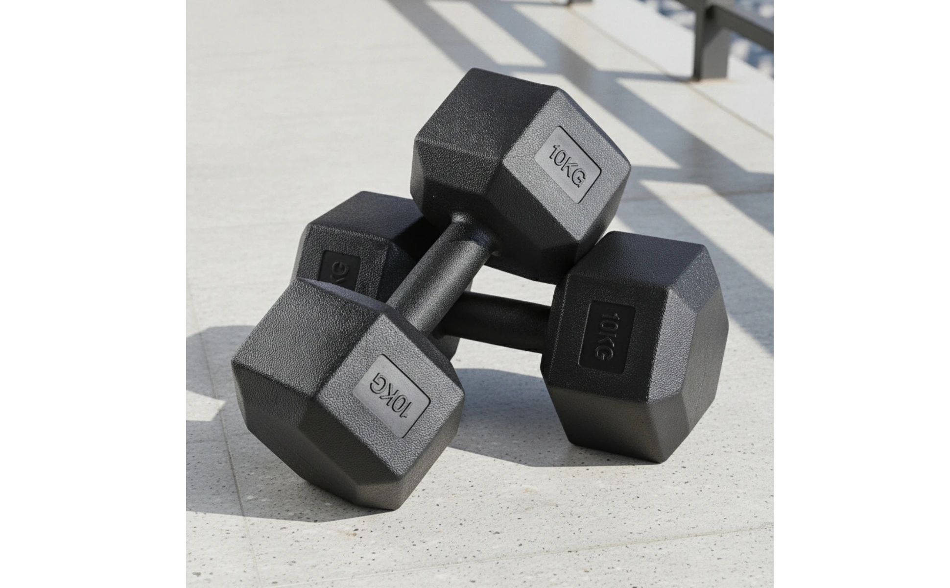 Hex Dumbbells Cast-Style Hex Dumbbell Hexagonal Dumbbells Flat-Sided Strength Training Weights Long-Lasting