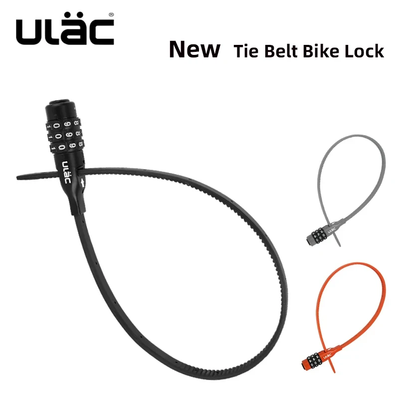 ULAC Cycling 3 Digit Password Lock MTB Road Bike Portable Zinc Alloy Helmet Lock Bicycle Anti Theft Combination Code Safety Lock