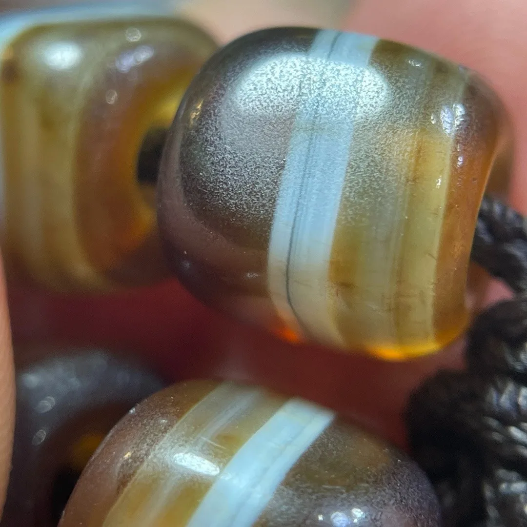 Tibetan Nepalese Himalayan Bead Ancient agate Old Dzi Talisman eye Bead Amulet