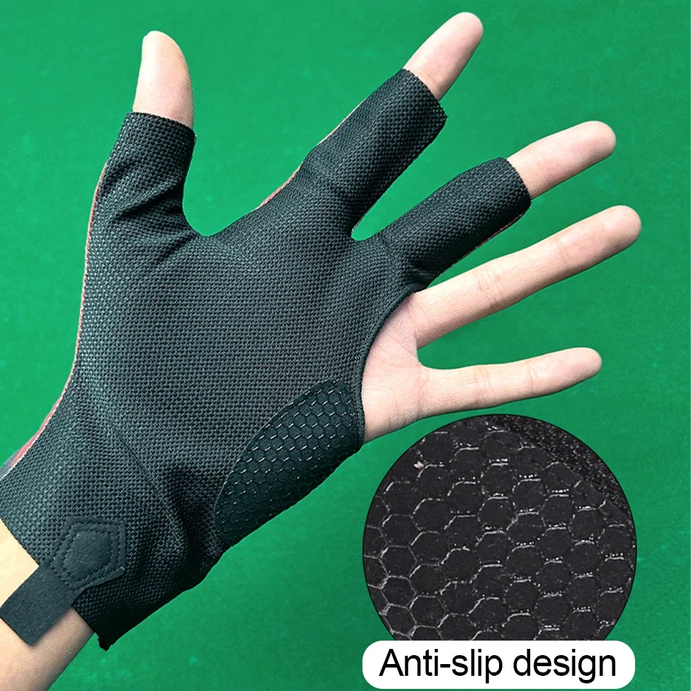 1pc professional billiard  three-finger thin breathable high-grade non-slip snooker gloves