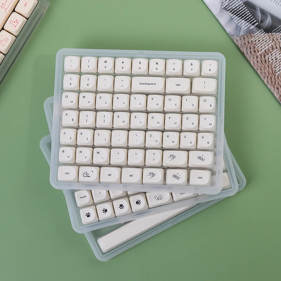 

3 Layer Keycaps Storage Box Frosted Fog Transparent Keycap Dustproof Display Case for Cherry MOA OEM MDA XDA Profile Key Caps
