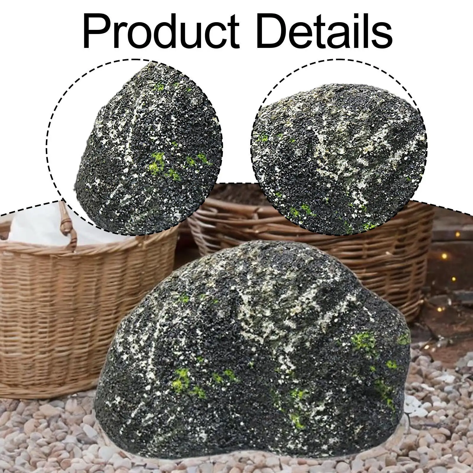 Lightweight Fake Stone Simulation Rock Resin Ornament for Garden Decoration Miniature Landscaping Hotel Patio Yard