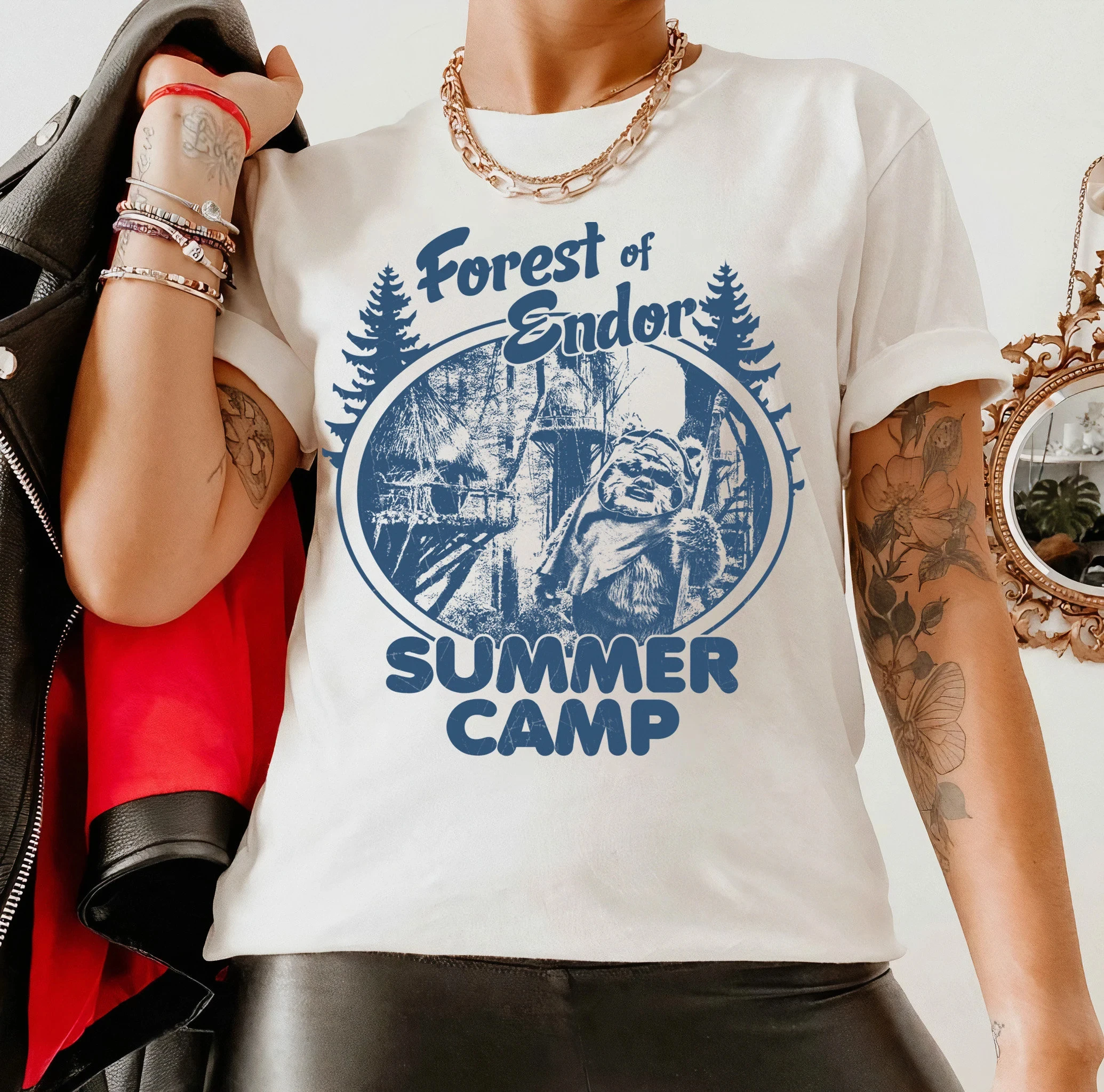 Camiseta Star Wars Wicket Ewoks Endor Forest Camp, camiseta de Star Wars, camiseta Galaxy's Edge, camiseta de vacaciones familiares de Disneyland