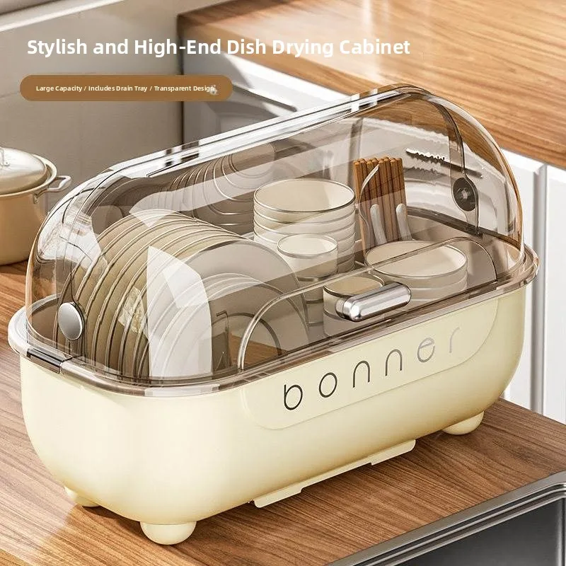 Egouttoir-a-vaisselle-de-cuisine-avec-couvercle-boite-de-rangement-anti-poussiere-pour-assiettes-et-bols-support-en-plastique-a-poser-sur-comptoir-etagere-de-rangement-de-cuisine