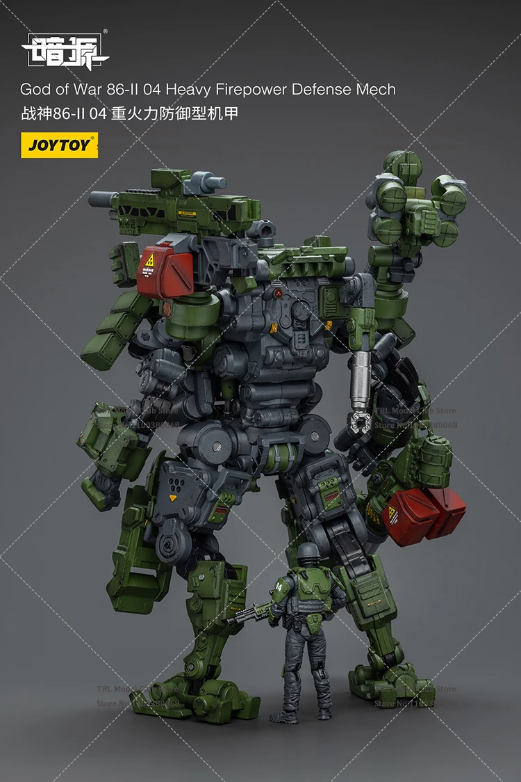 Original In Stock JOYTOY 1/25 Scale 04 Heavy Firepower Defense Mech God of War 86-11 Full Set Soldier Action Figure Doll