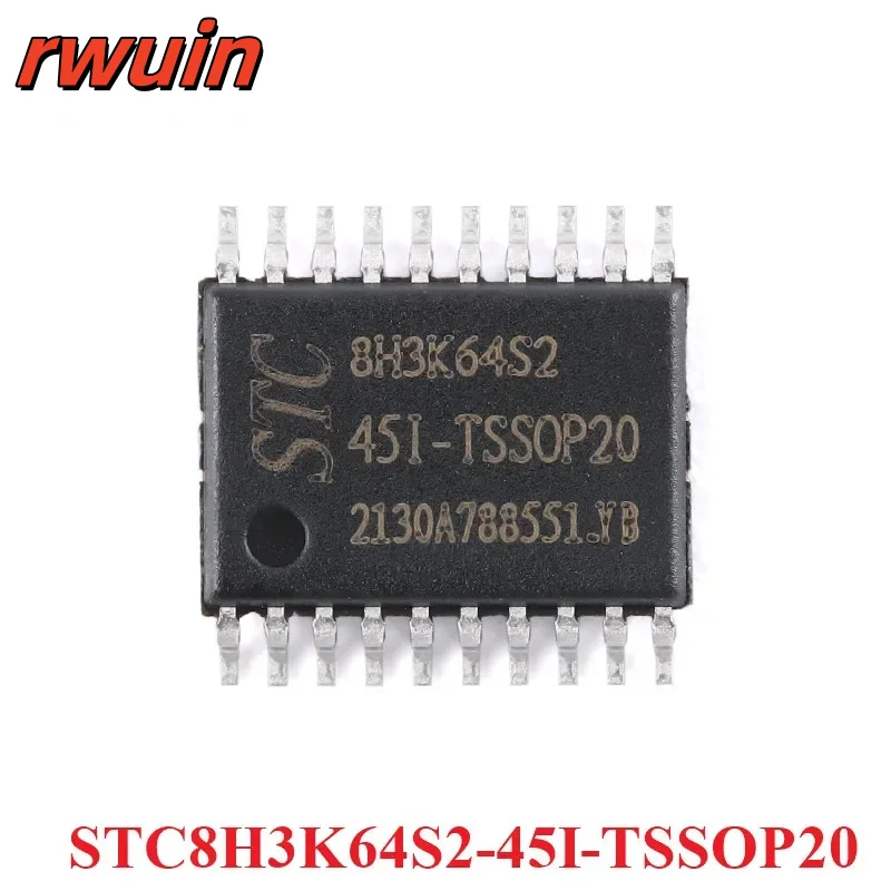 STC8H3K64 STC8H3K64S2 STC 8H3K64S2 STC8H3K64S2-45I-TSSOP20 Single Chip Enhanced 1T 8051 Microcontroller MCU IC Controller