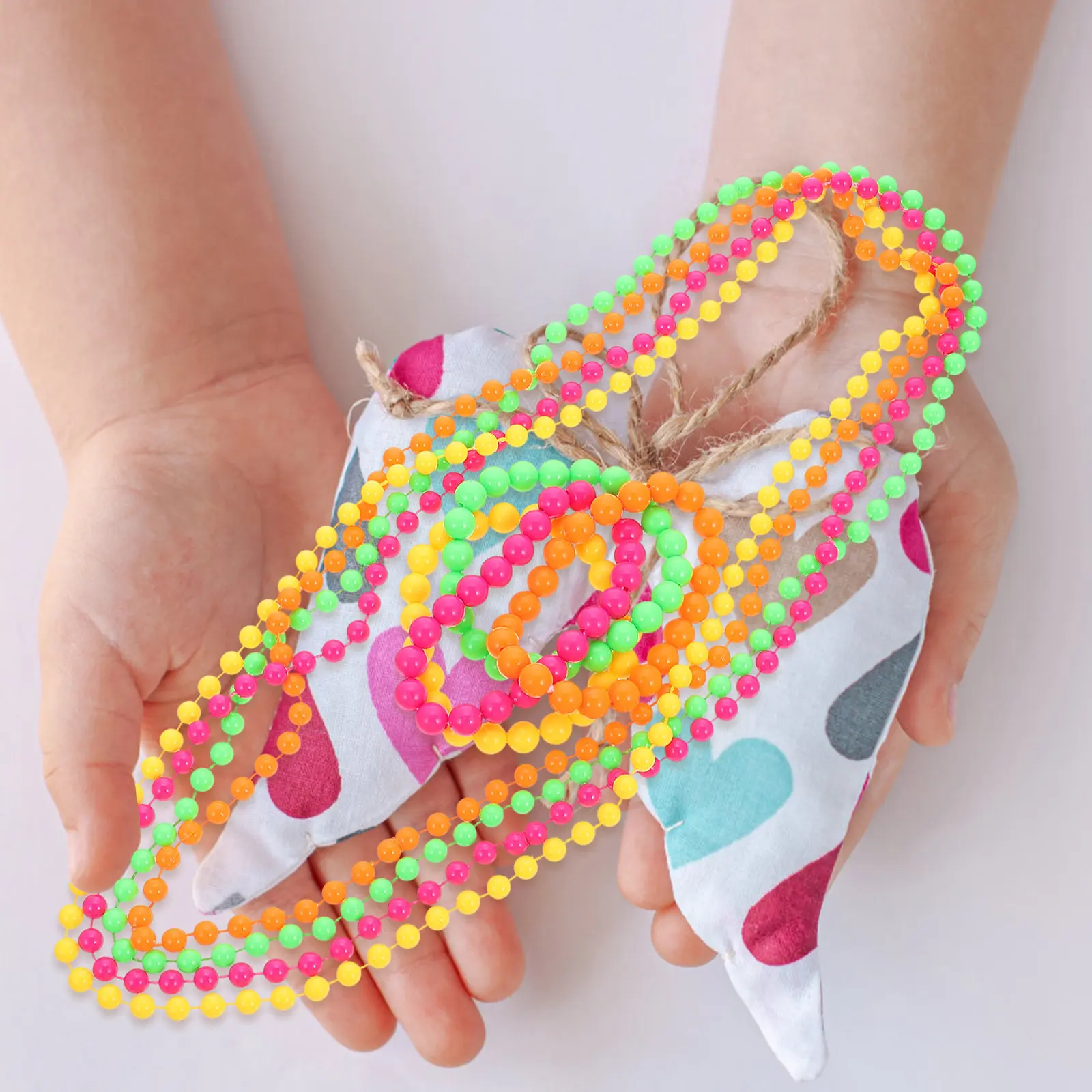 

1 set 1 Set Beaded Necklace Bracelet Mardi Gras Carnival Party Decor Festive Jewelry Plastic Beads Chain Costume Accessory Play