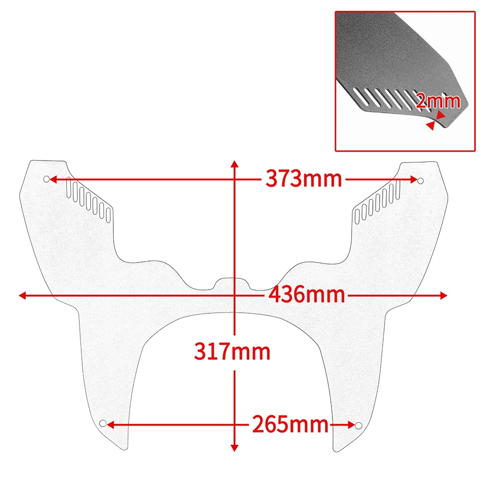 WOLFLINE Forkshield Updraft Cover For Honda CRF1100L Adventure Sports 2020-2023 Fuel Tank Front Forkshield Updraft Deflector